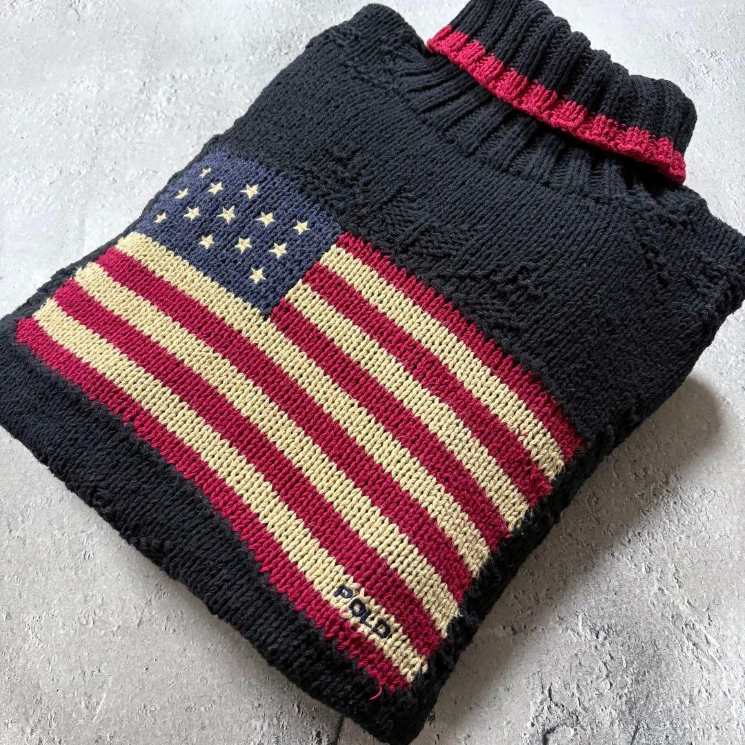 90s〜 Ralph Lauren 星条旗 Cotton Knit