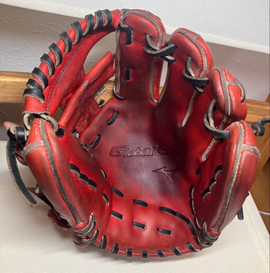 きのこ　ミズノ　グローバルエリート　硬式　内野用鈴木型ダイバーシティブルー