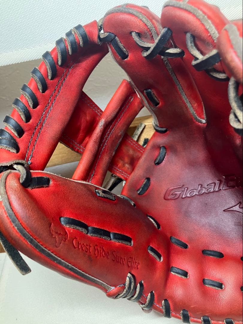 きのこ　ミズノ　グローバルエリート　硬式　内野用鈴木型ダイバーシティブルー