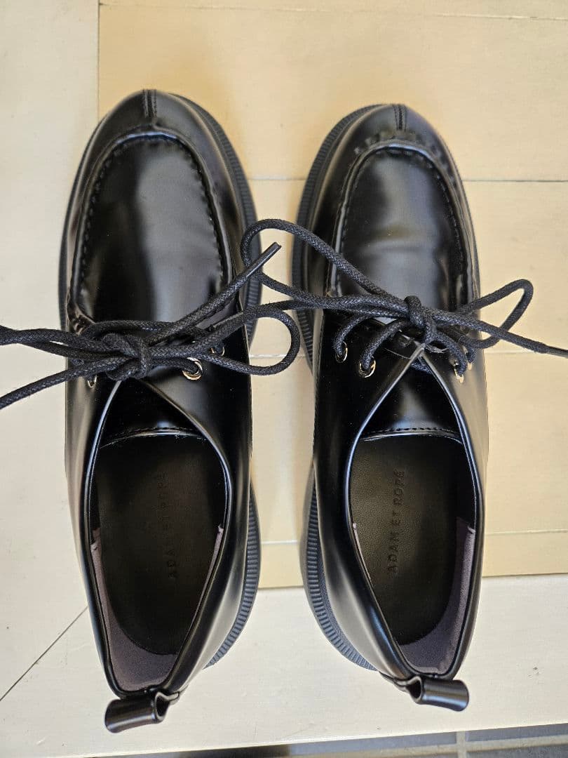アダムエロペ レースアップシューズ チロリアンシューズ ブラック