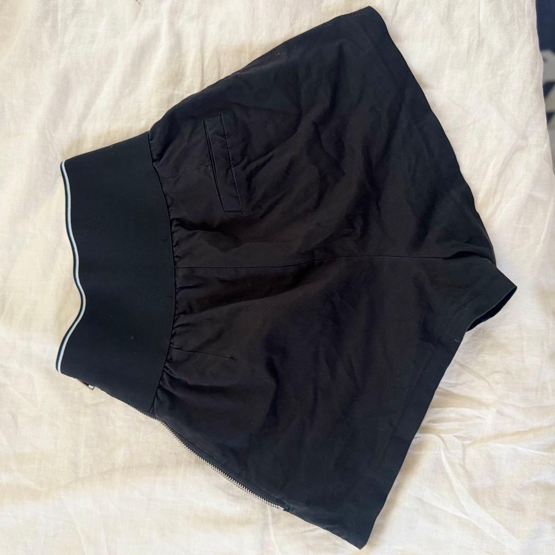 alexanderwang 黒 ハイウエストショートパンツ