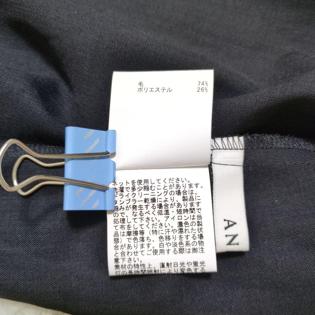 美品【アナイ】ANAYI 黒 ボウタイブラウス 38(M) 透け感 日本製