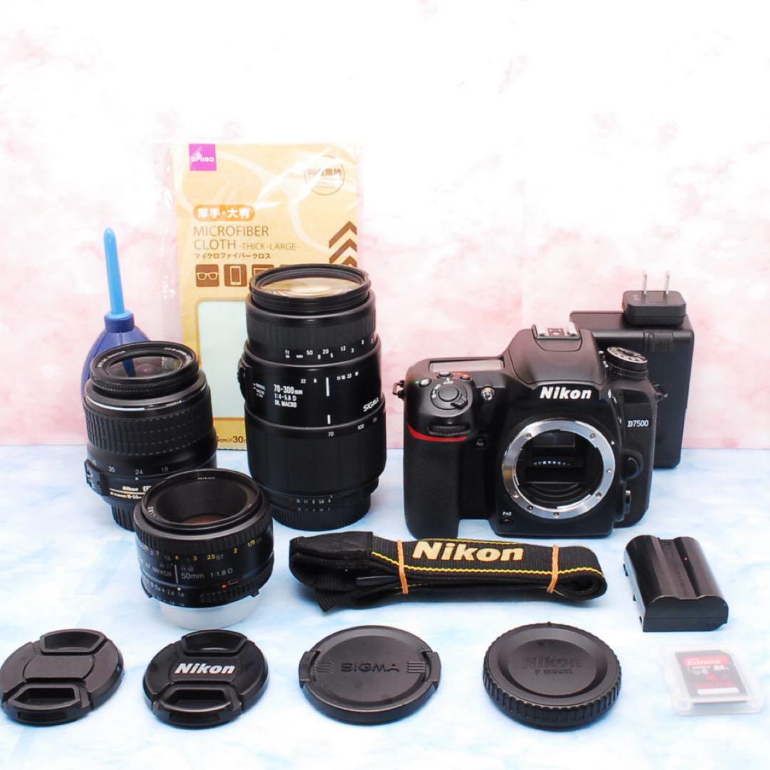 スマホ転送OK★Nikon D7500★一眼レフカメラ★レンズ3本★高性能