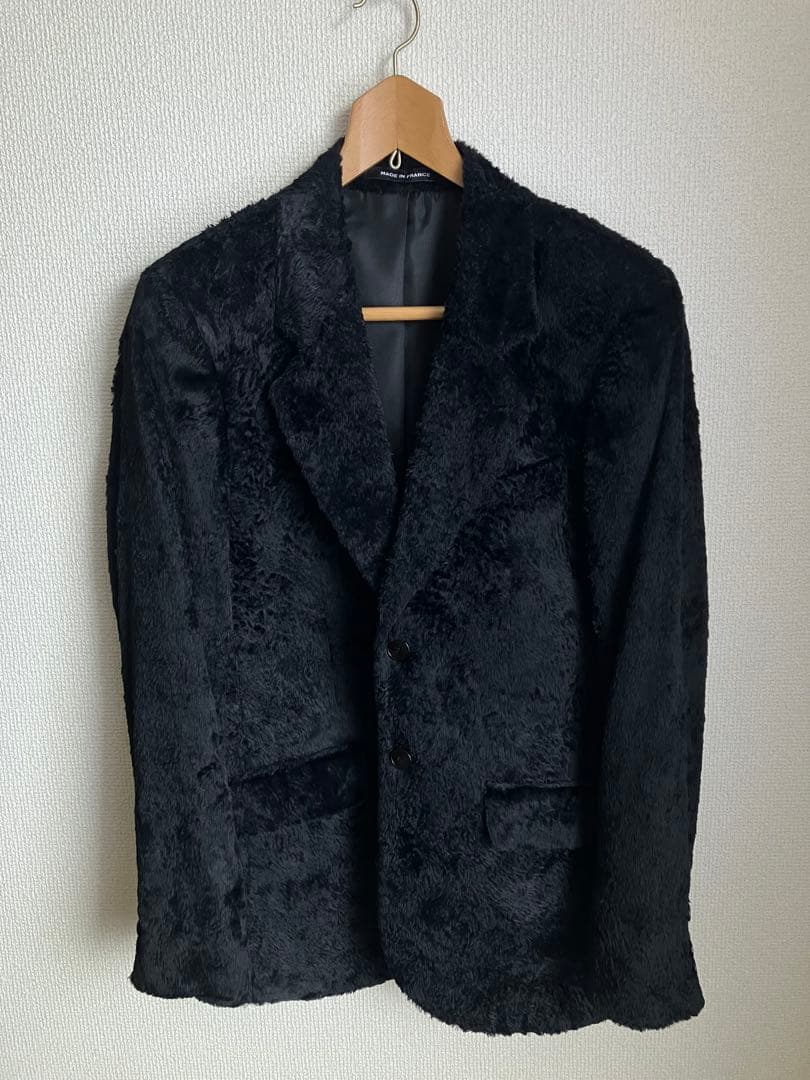 アニエス•ベーオム ボア ブラック テーラードジャケット サイズ48 フランス製