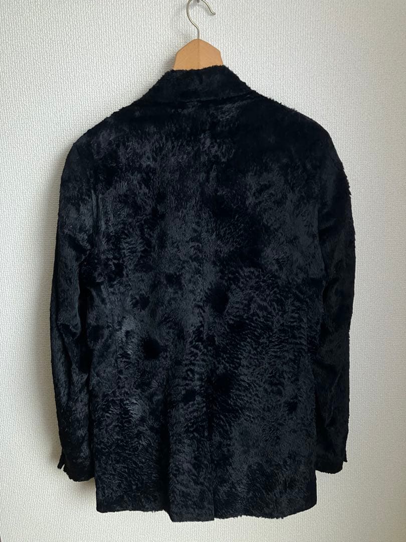 アニエス•ベーオム ボア ブラック テーラードジャケット サイズ48 フランス製