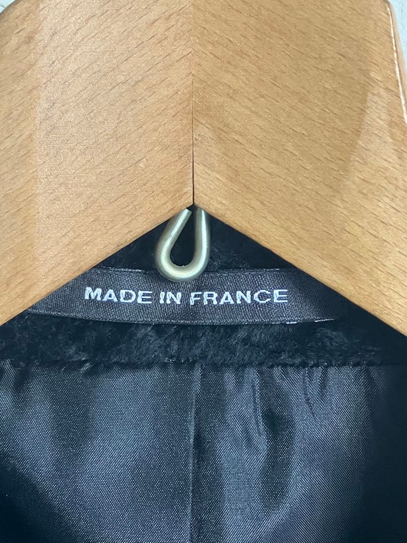 アニエス•ベーオム ボア ブラック テーラードジャケット サイズ48 フランス製