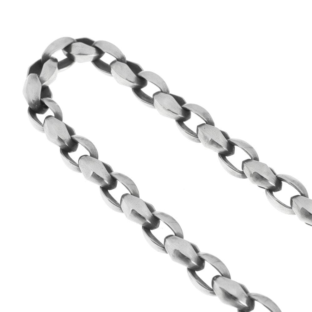 白銅 ウォレットチェーン クロス 自社オリジナル 最高級 燻し加工