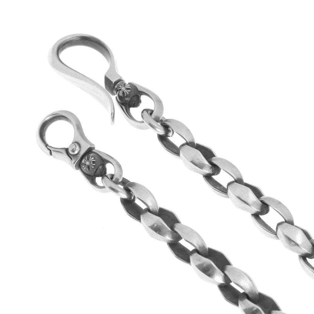 白銅 ウォレットチェーン クロス 自社オリジナル 最高級 燻し加工