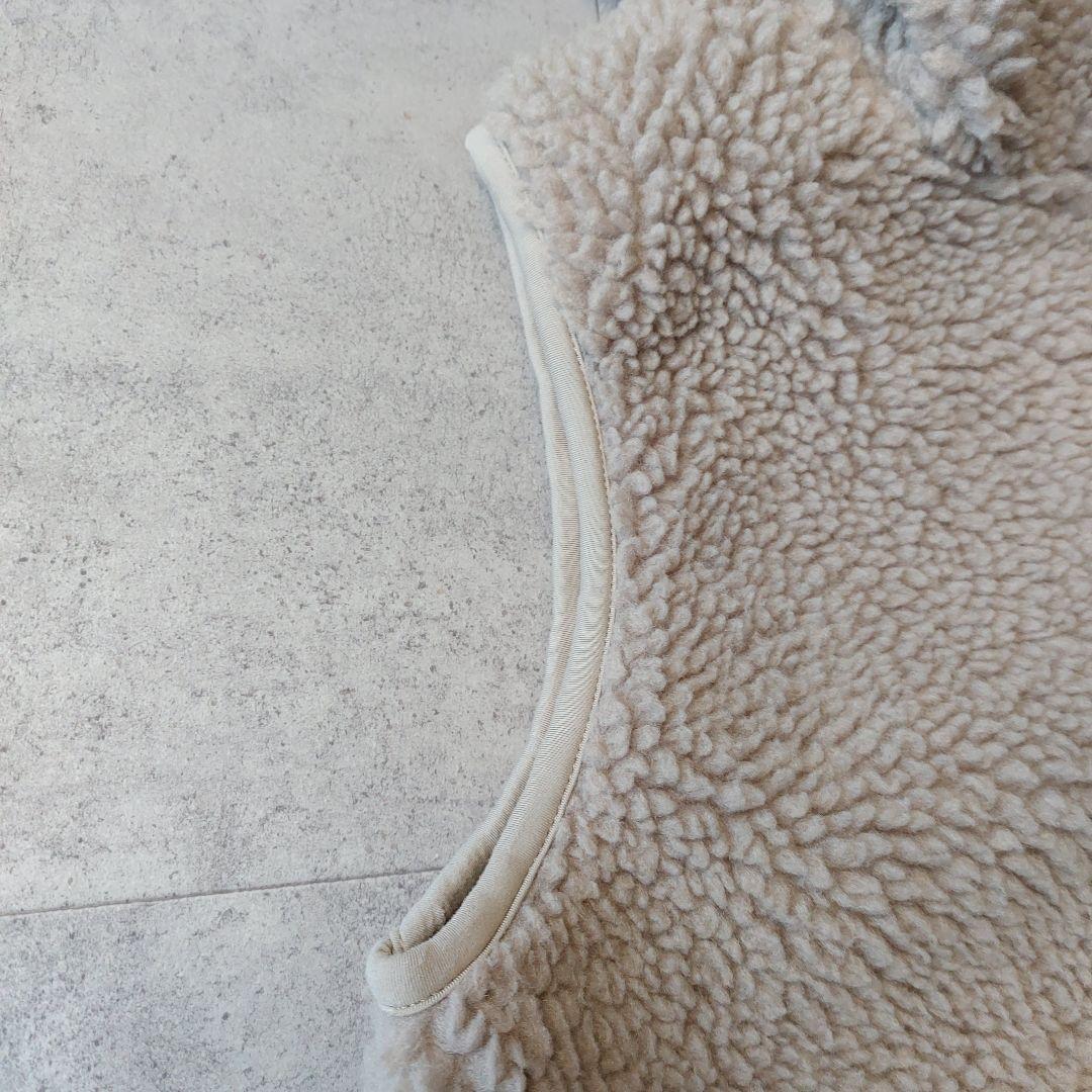 美品 ジムフレックス フーデットボアベスト 14 グレージュ