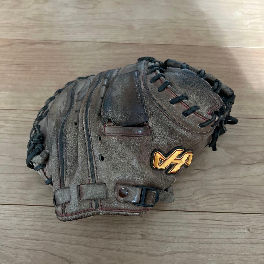 レザー製ブラウン野球グローブ　キャッチャーミット