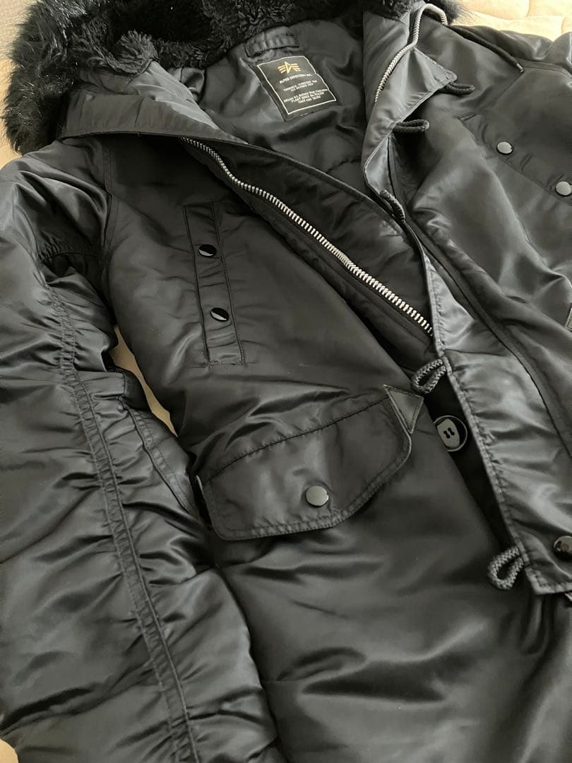 美品　ALPHA INDUSTRIES N3B ブラック M メンズ