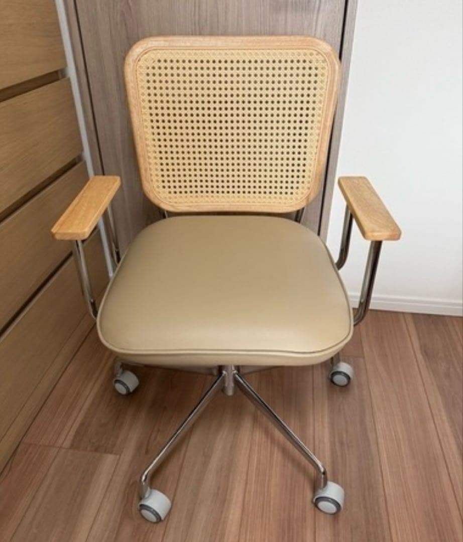 ロウヤ　LOWYA デスクチェア ラタン調チェア オフィスチェア 椅子