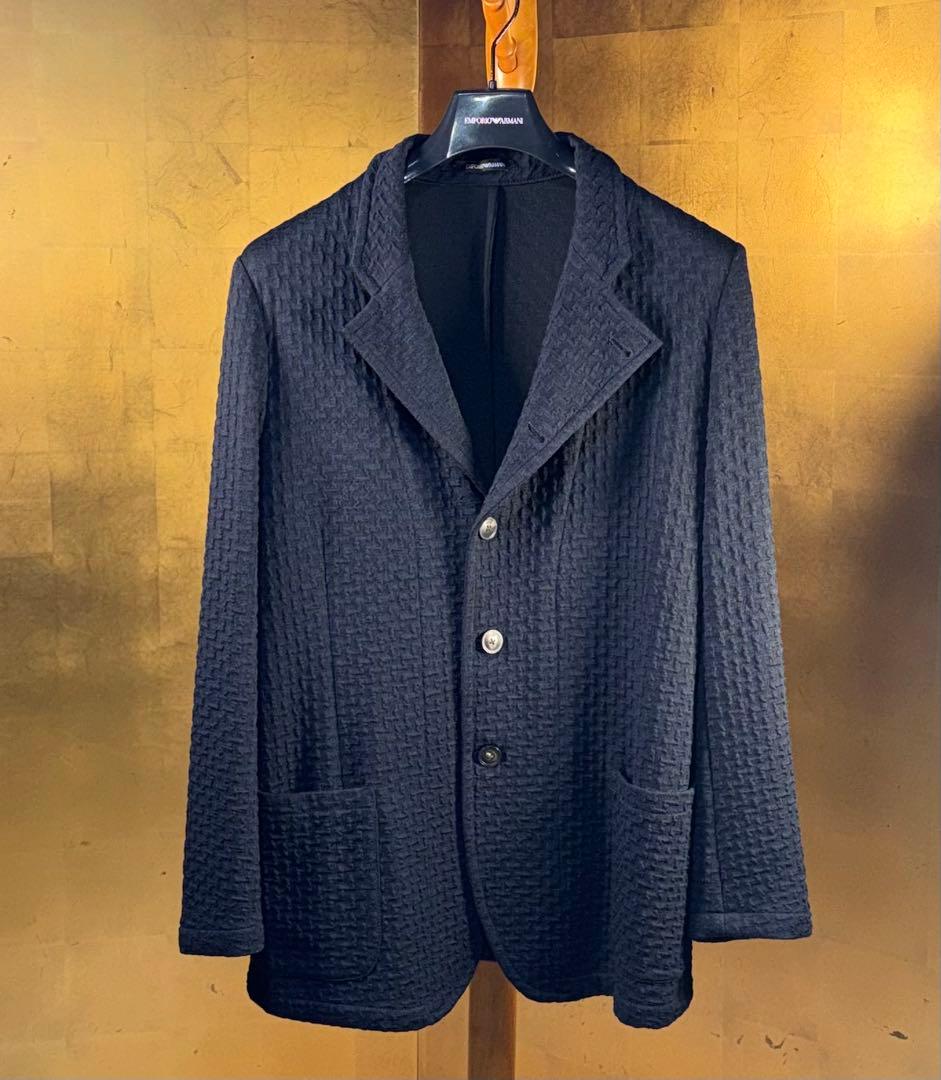 【エンポリオアルマーニ】極美品定価230,000円 ストレッチジャケット52