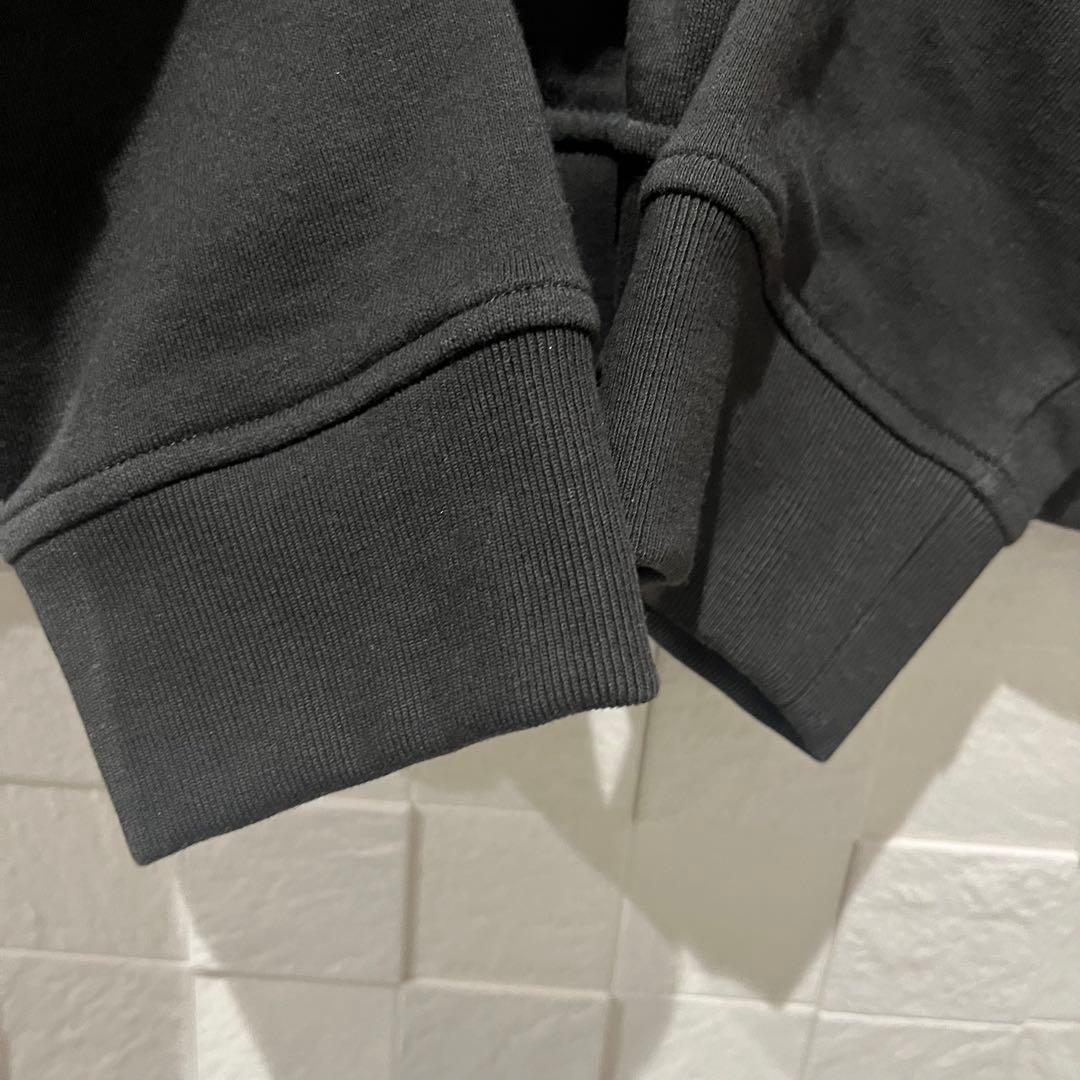 【極美品✨】HERMES スウェット メタルリー・オ・カレ レザーパッチ　黒