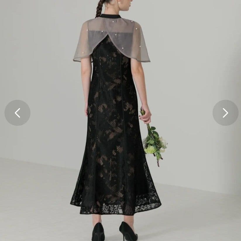 本日限定価格 Leja パール付きボレロ ワンピース ドレス 結婚式 お呼ばれ