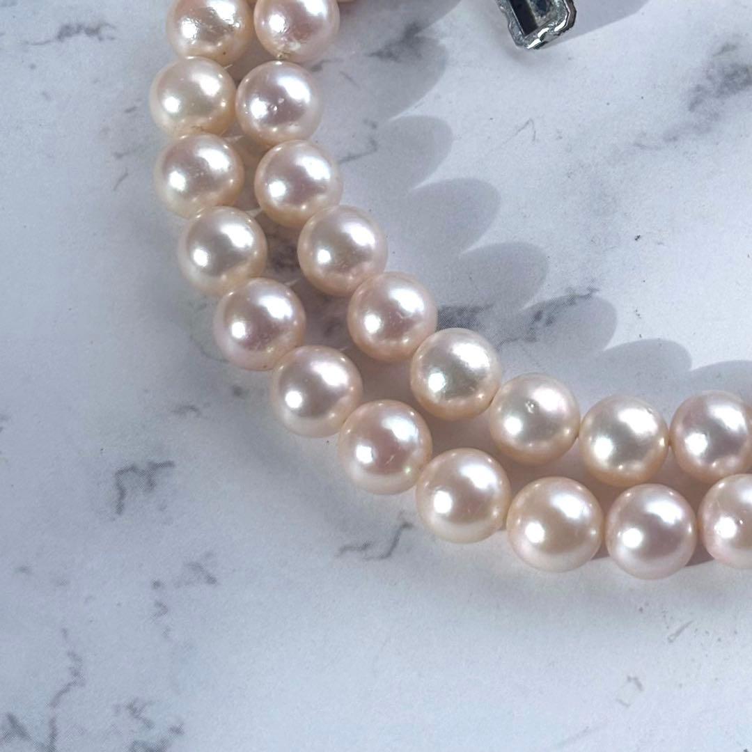 【艶テリ良✨大珠8.5m】あこや本真珠 パールネックレス　干渉色◎ シルバー刻印