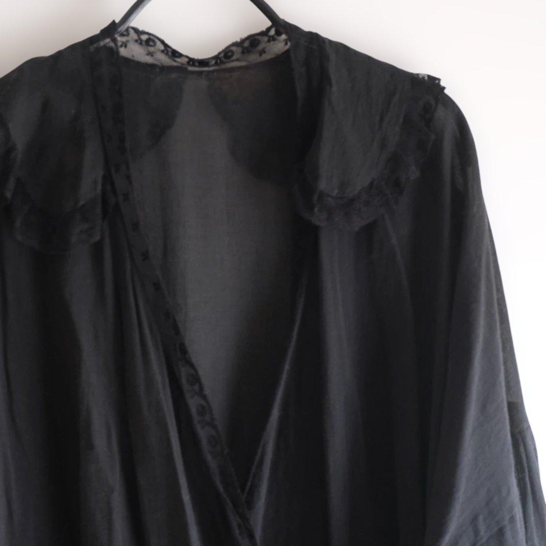 TOWAVASE トワヴァーズ コットンボイル レース付きカシュクール