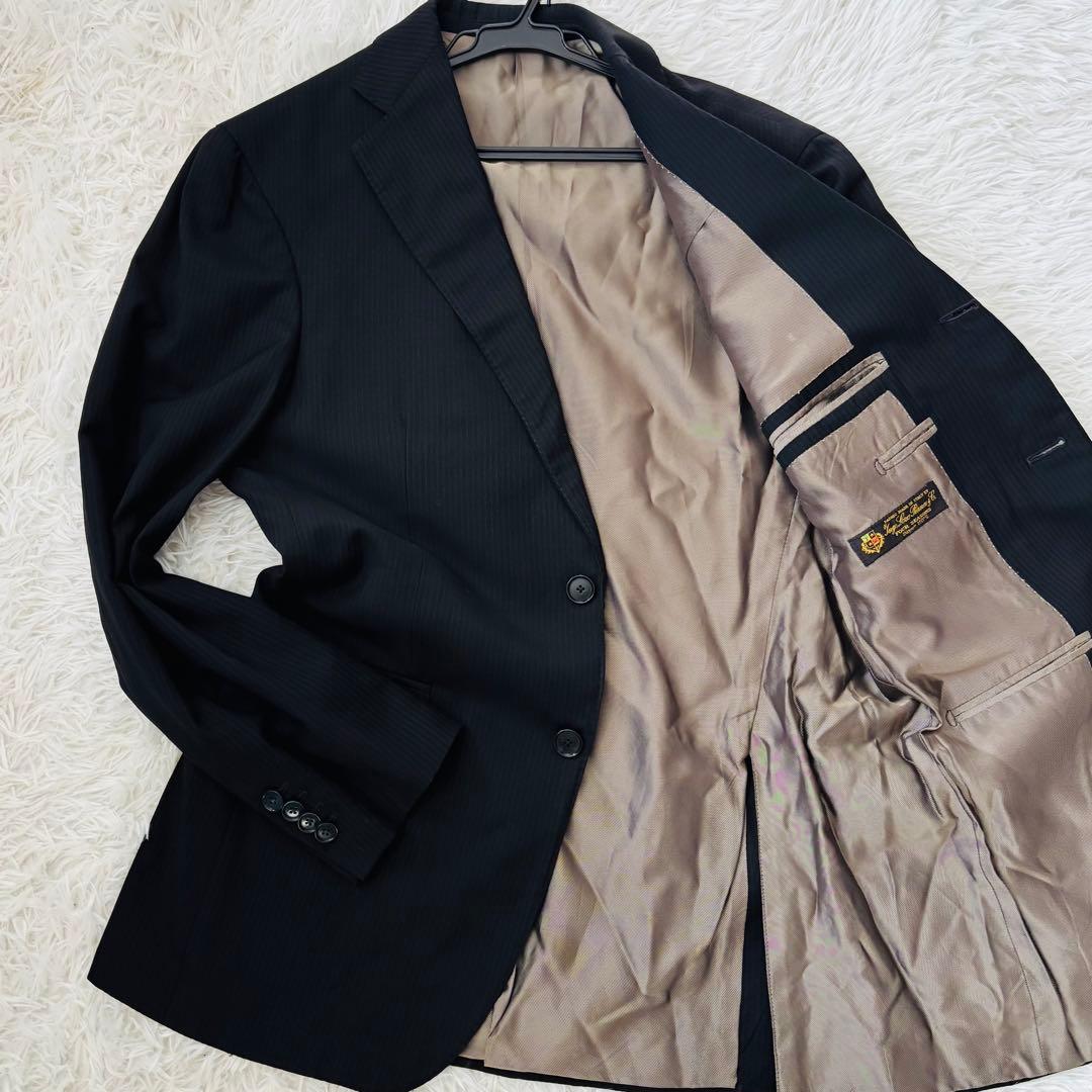 極美品✨ボリオリ×ロロピアーナ　テーラードジャケット46 本切羽ブラック