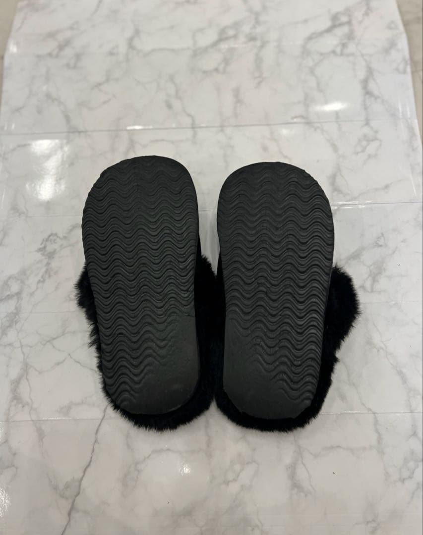 ラクバキ　Racbaki　ファーサボ　黒　ブラック　L 24〜25cm