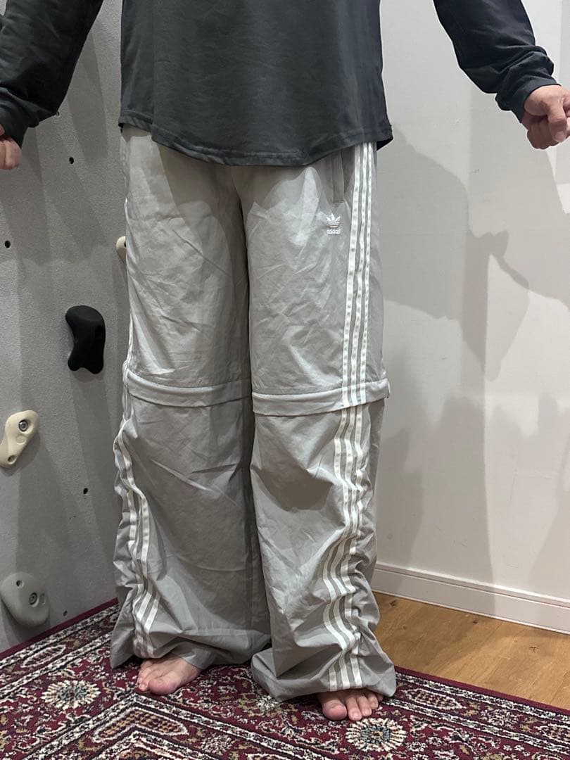 adidasAdileniumオーバーサイズジップオフトラックパンツMアディダス