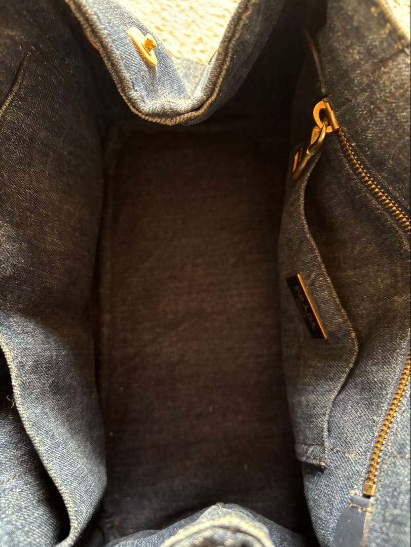 PRADA デニムトートバッグ カナパ