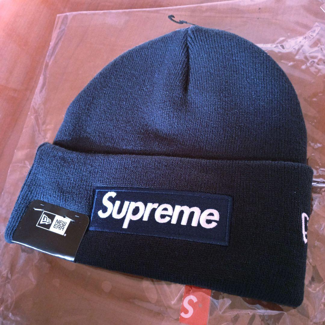 帽子 Supreme New Era Box Logo Beanie Cap Navy