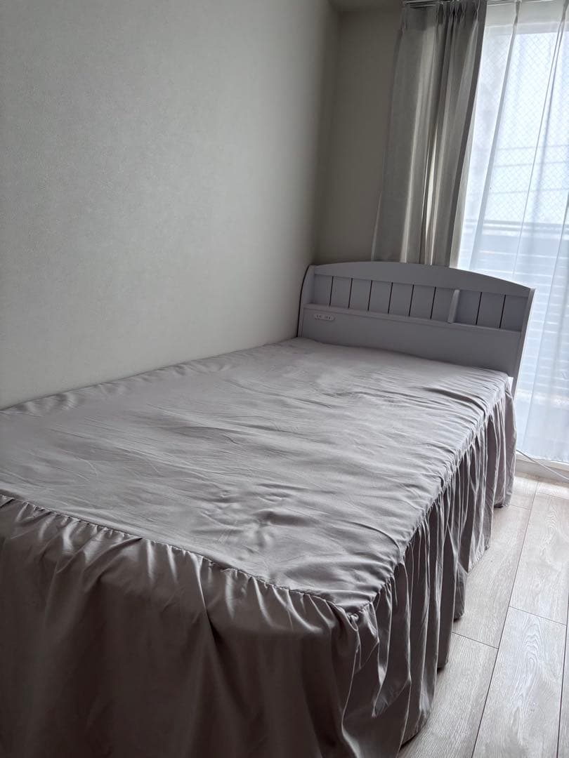 ロマプリ たっぷり収納ベッド 〔ベットフレーム・マットレス・ベットカバー付き〕