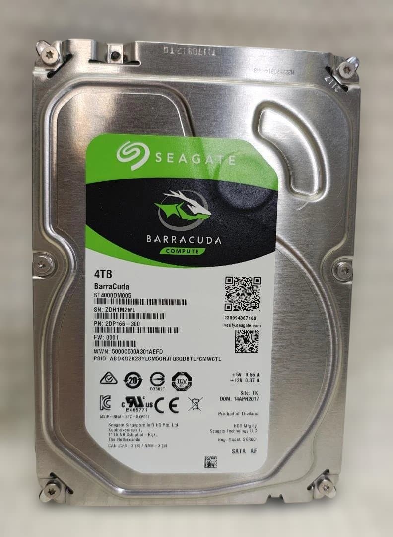 3.5インチHDD Seagate BarraCuda 4TB