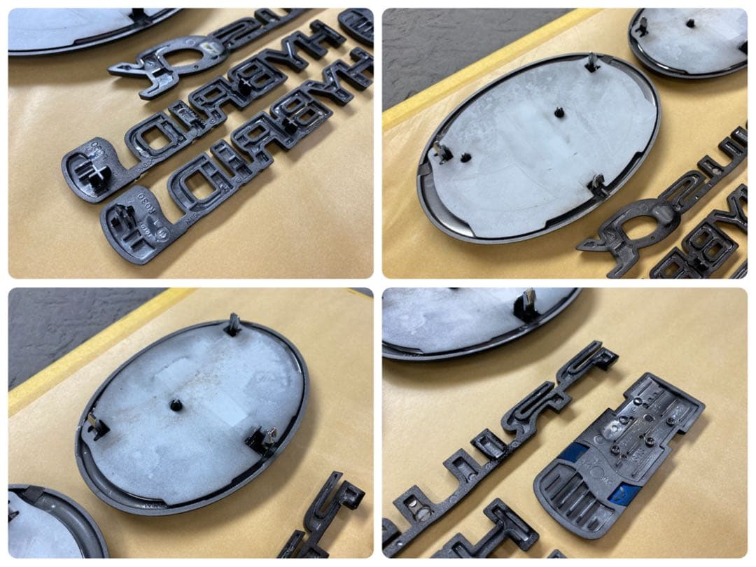 塗装品　40系プリウスα ツヤありフルブラック仕様　エンブレム　6点セット