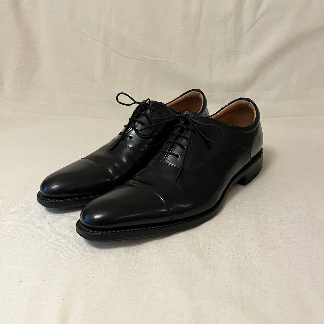 【着用感の少ない美品★人気定番】リーガル革靴★ストレートチップ黒ビジネスブラック