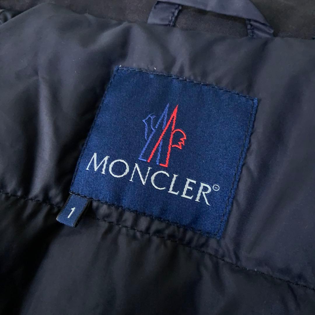 フランス製MONCLERモンクレール 青タグ 1 ダウンジャケット ネイビー