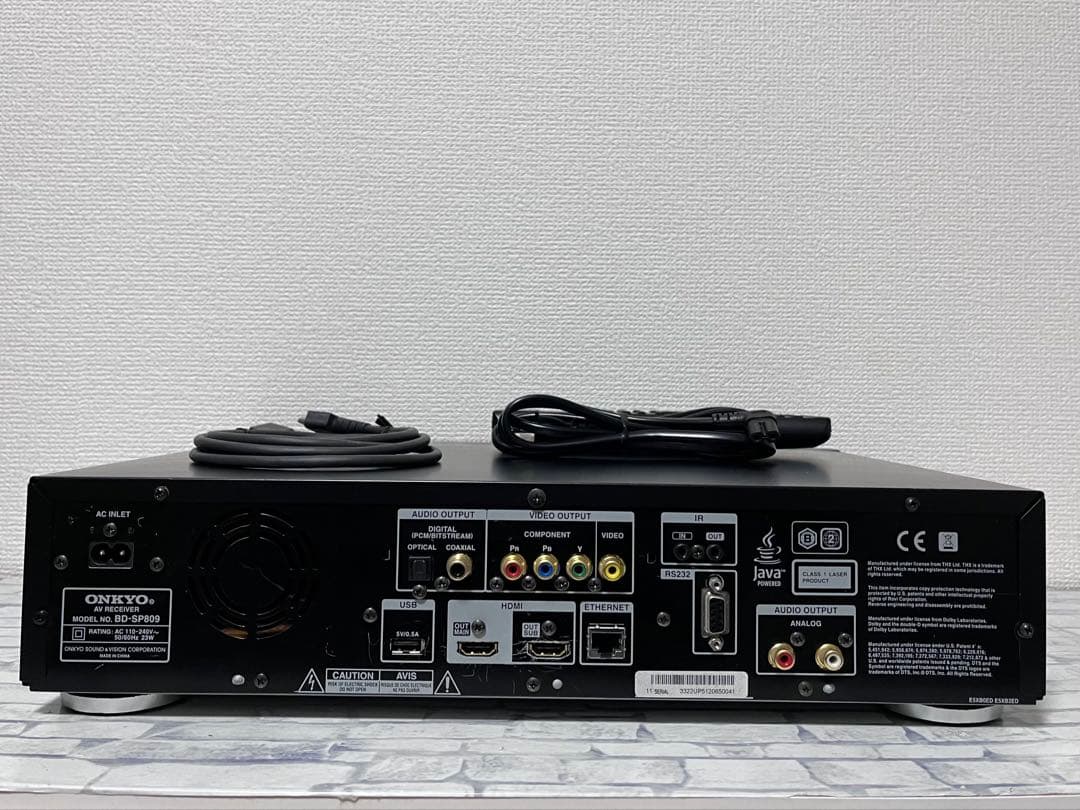 レア　リモコン付　オンキョー　ブルーレイプレイヤー　BD-SP809