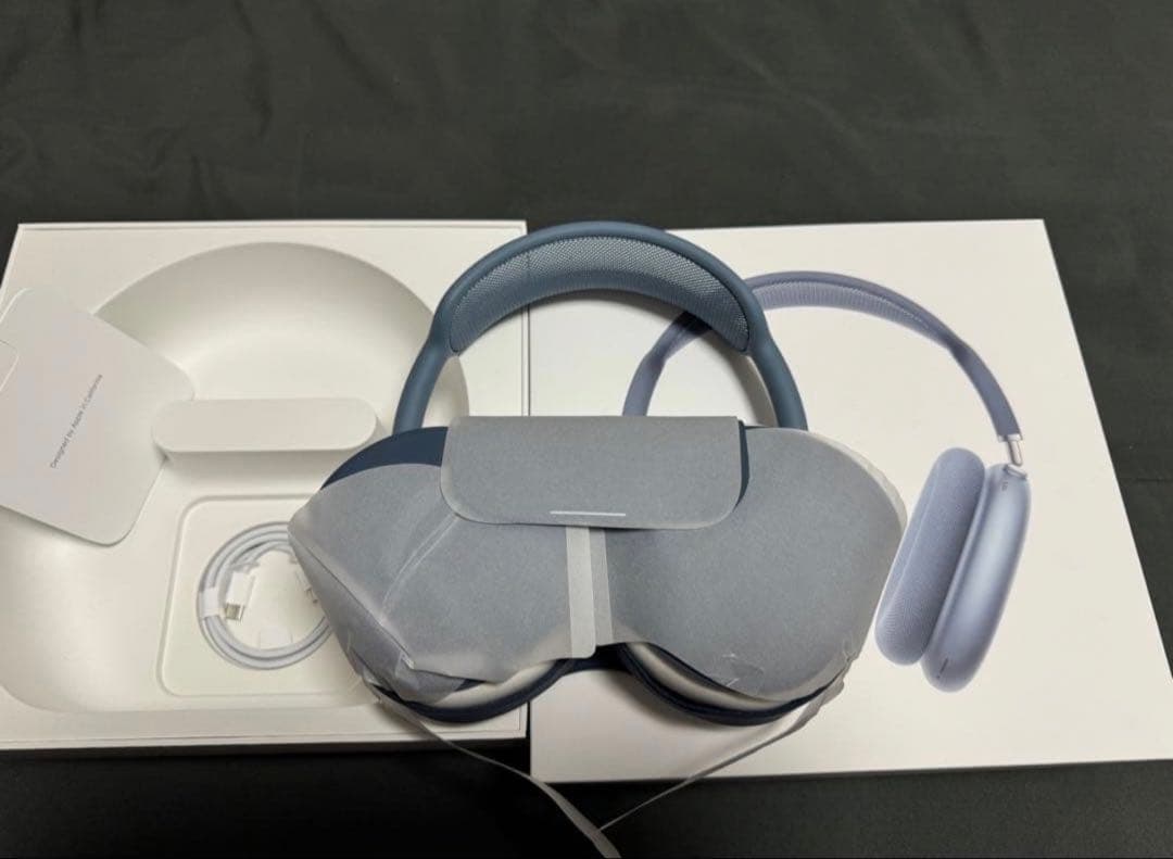 【美品】Apple Airpods Max USB C ブルー 保証2026.9