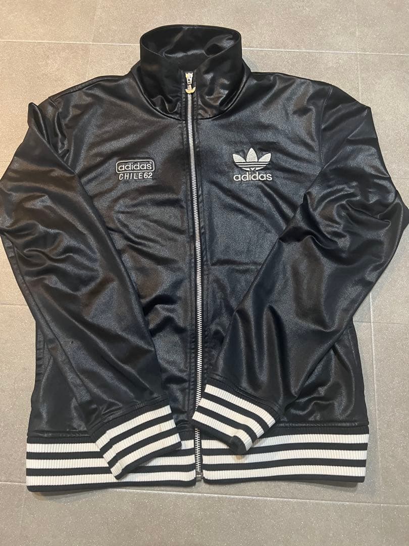 adidas ブラック ジャージ　トラックジャケット　Y2K