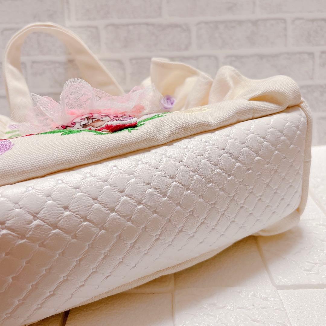 あ*き様 new✩ コヤンイサムチョン フリル＆刺繍の贅沢トートバッグ サンダー