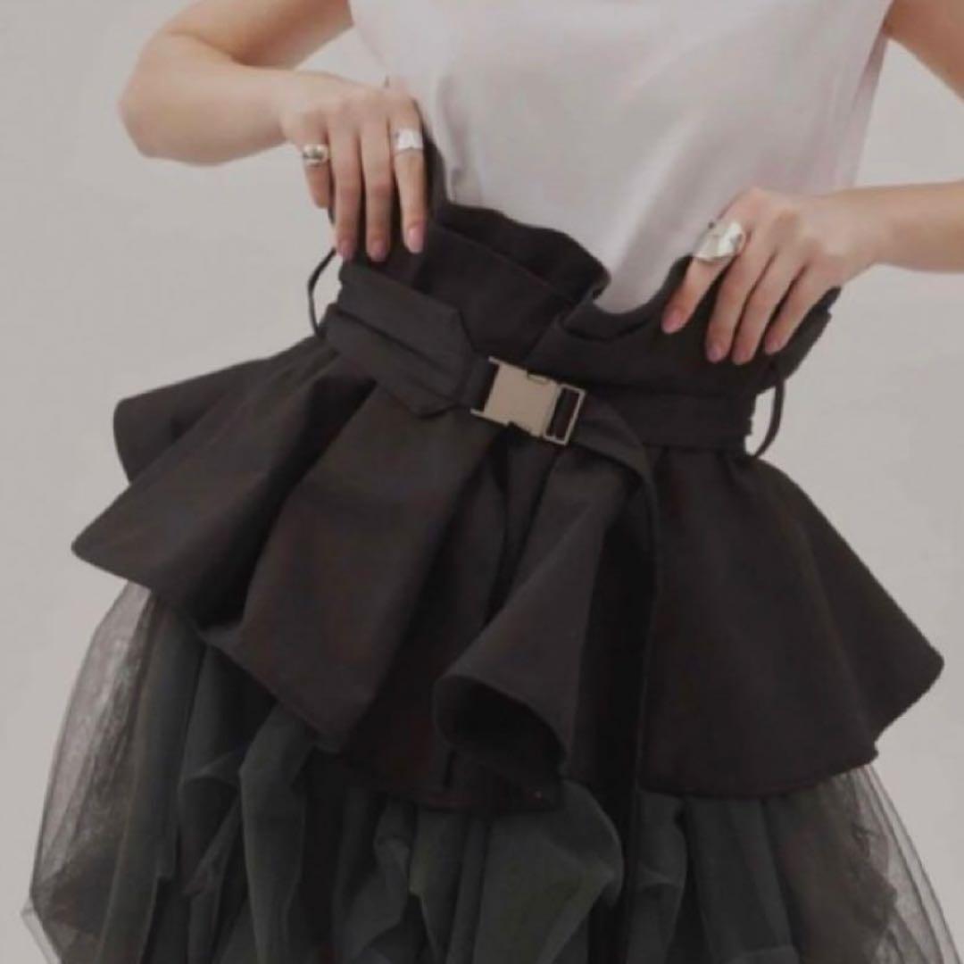 【未使用タグ付】LA BELLE ETUDE サークルフレアボリュームベルト