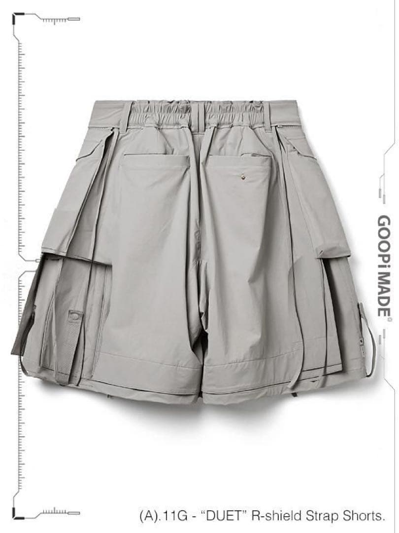GOOPiMADE “DUET“ R-shield Strap Shorts