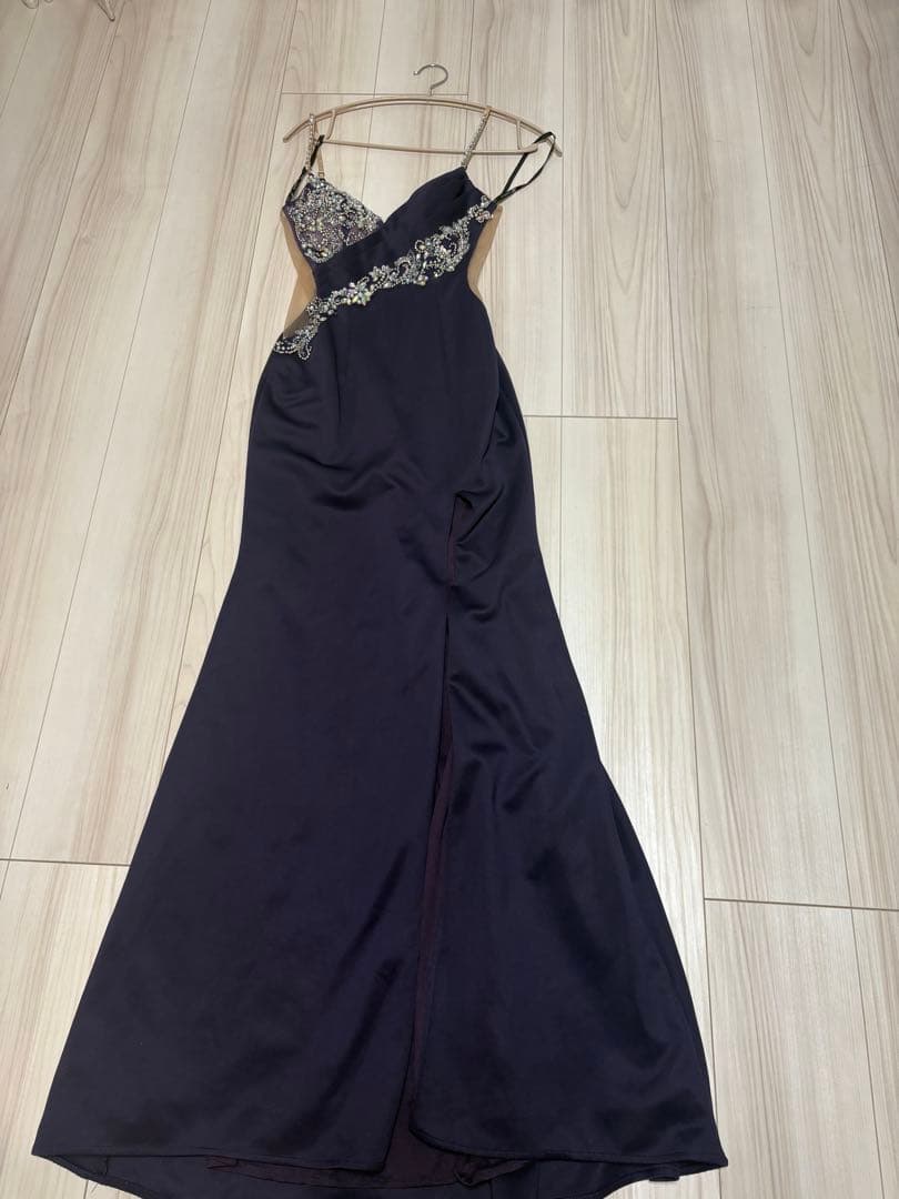 sugar パープル スリットドレス