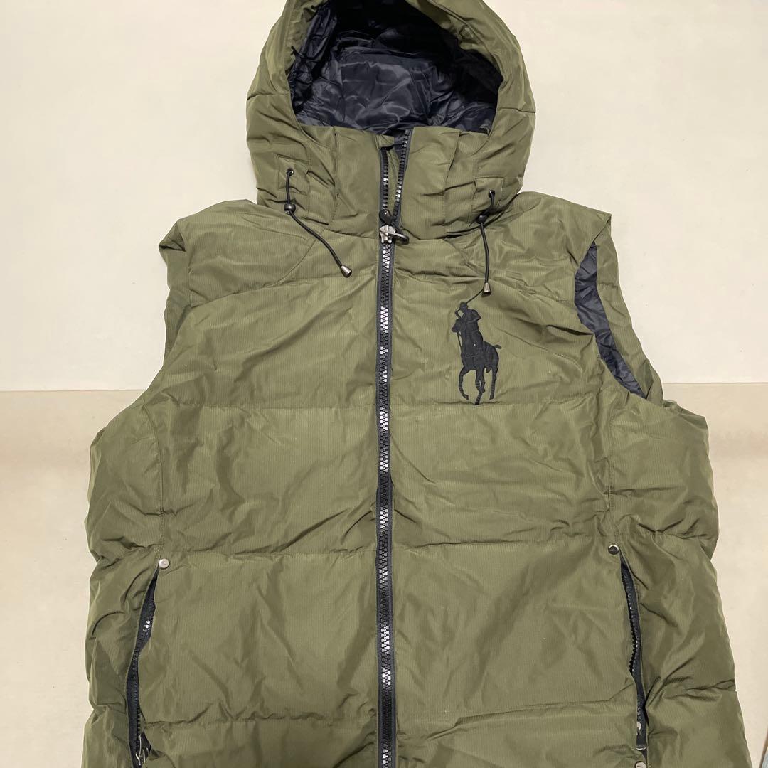 (**めぞん)Polo Ralph Lauren フード付きダウンベスト