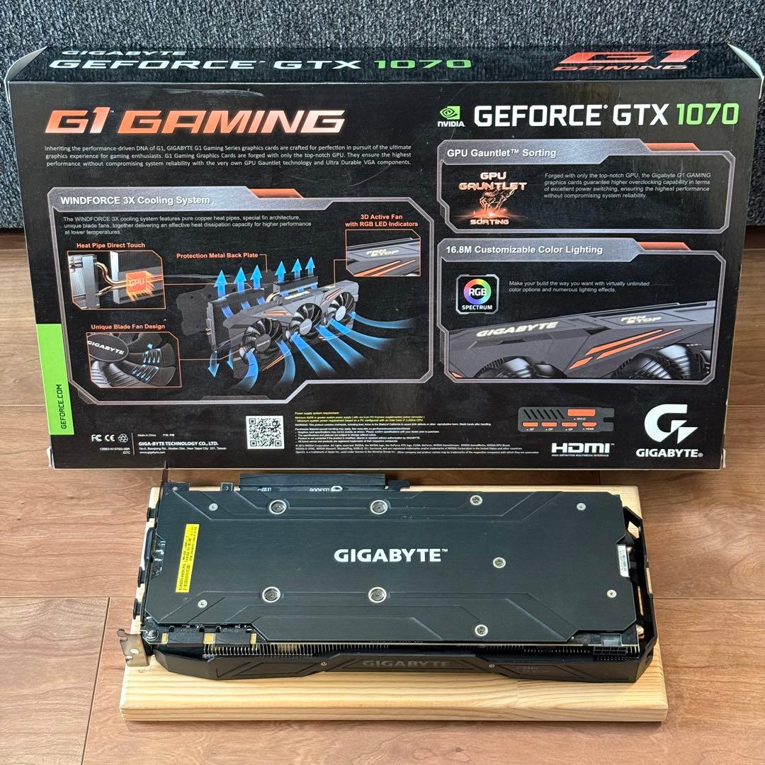 GIGABYTE GTX1070 8GB GV-N1070G1 動作確認済　箱有