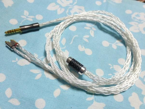 MMCX 銀メッキOFC 16芯 4.4mm5極 ブレイド編み トープラ販売