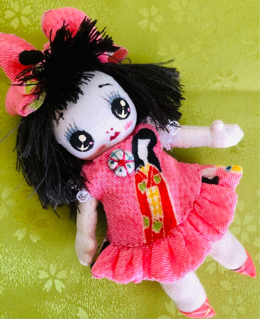 ＊カッパのおーこ様ご確認用＊市松風文化人形＆ミニリボンちゃん♪布人形•お着物＊
