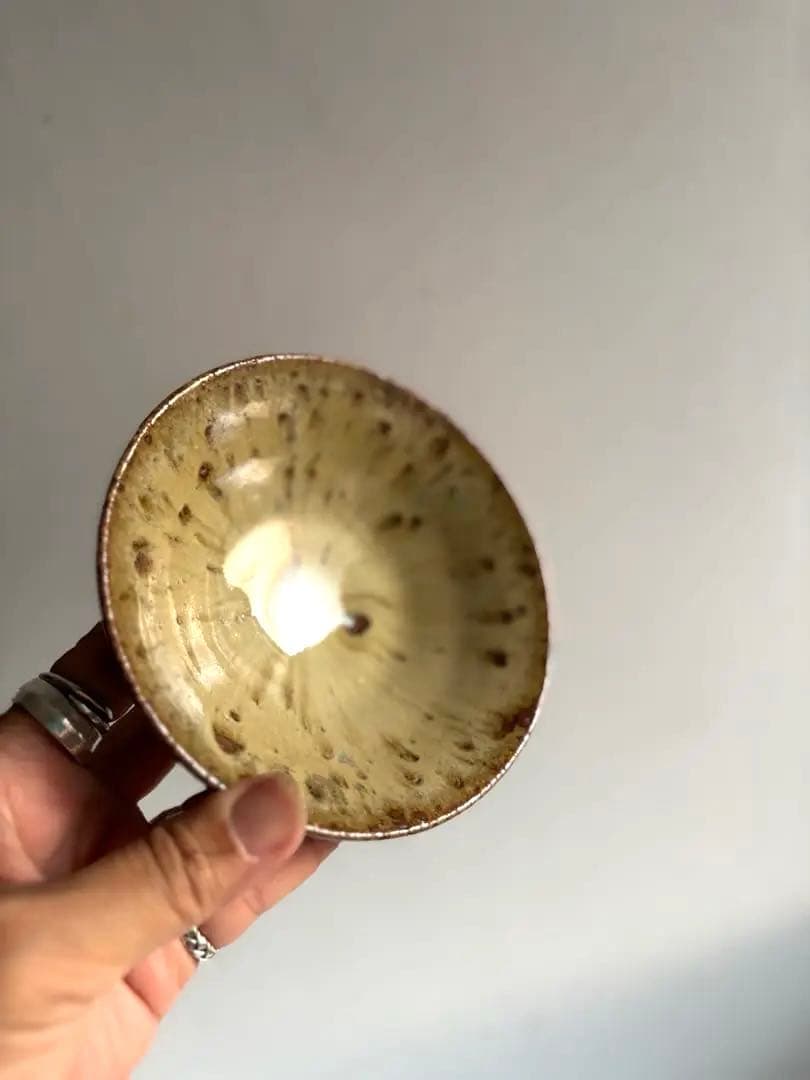 664 田中佐次郎 山瀬窯 斑唐津 茶碗 唐津焼 茶道 茶道具 未使用 希少