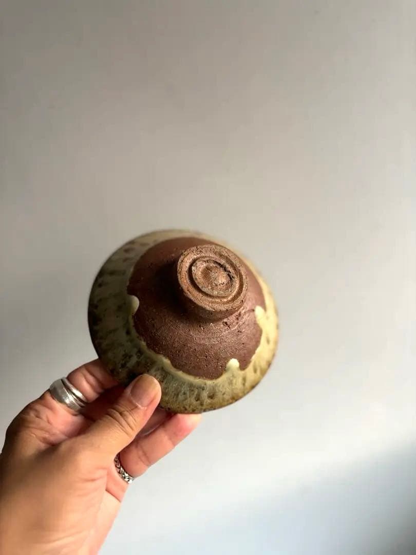 664 田中佐次郎 山瀬窯 斑唐津 茶碗 唐津焼 茶道 茶道具 未使用 希少