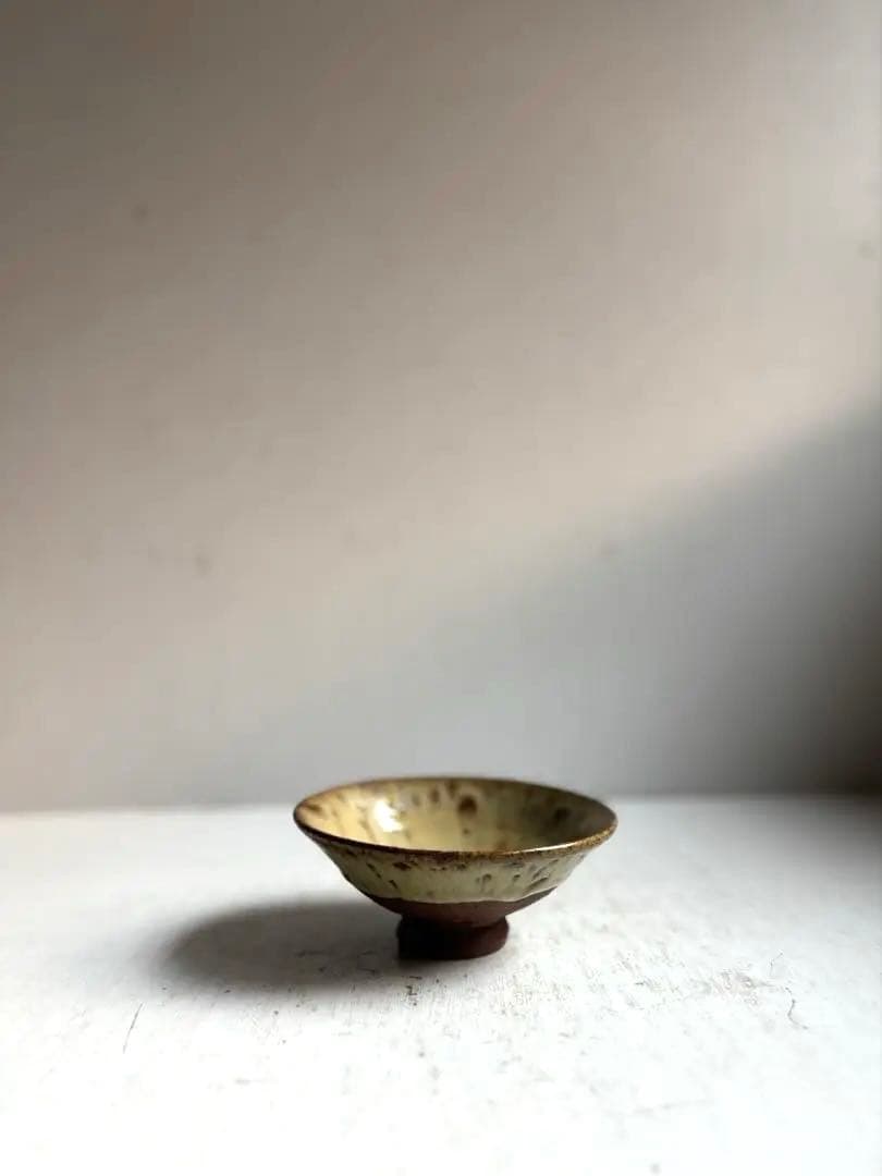 664 田中佐次郎 山瀬窯 斑唐津 茶碗 唐津焼 茶道 茶道具 未使用 希少