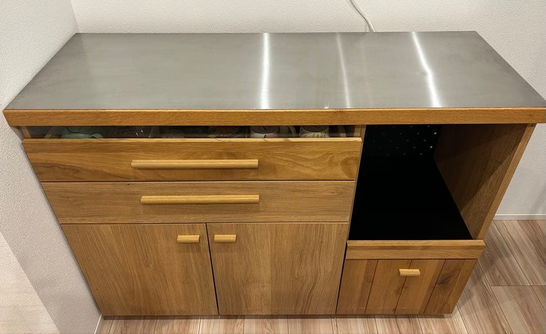 【美品】日本製 食器棚 キッチンカウンター 幅120 東馬HAUTA