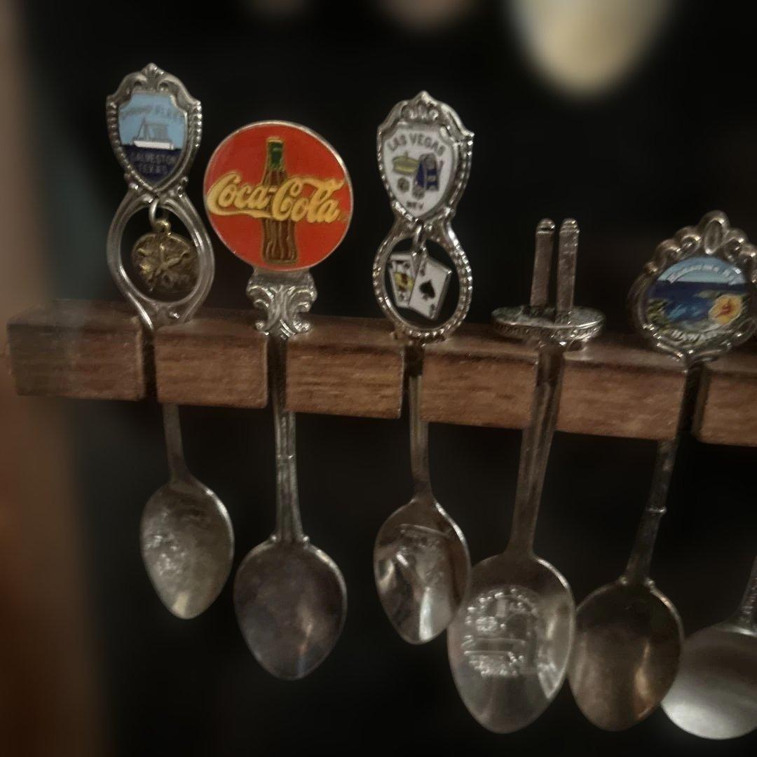 スーベニアスプーンコレクション 木製フレーム付き 値下げしました