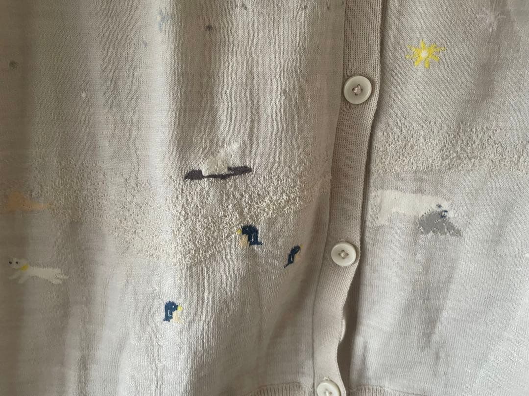 新品未使用 ANTIPAST アンティパスト カーディガン オーロラ　シロクマ