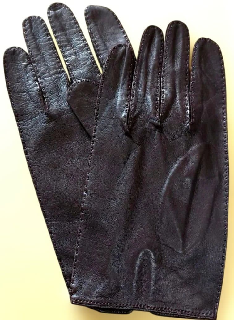 【DRIES VAN NOTEN】　 ドリスヴァンノッテン　濃茶　革　手袋