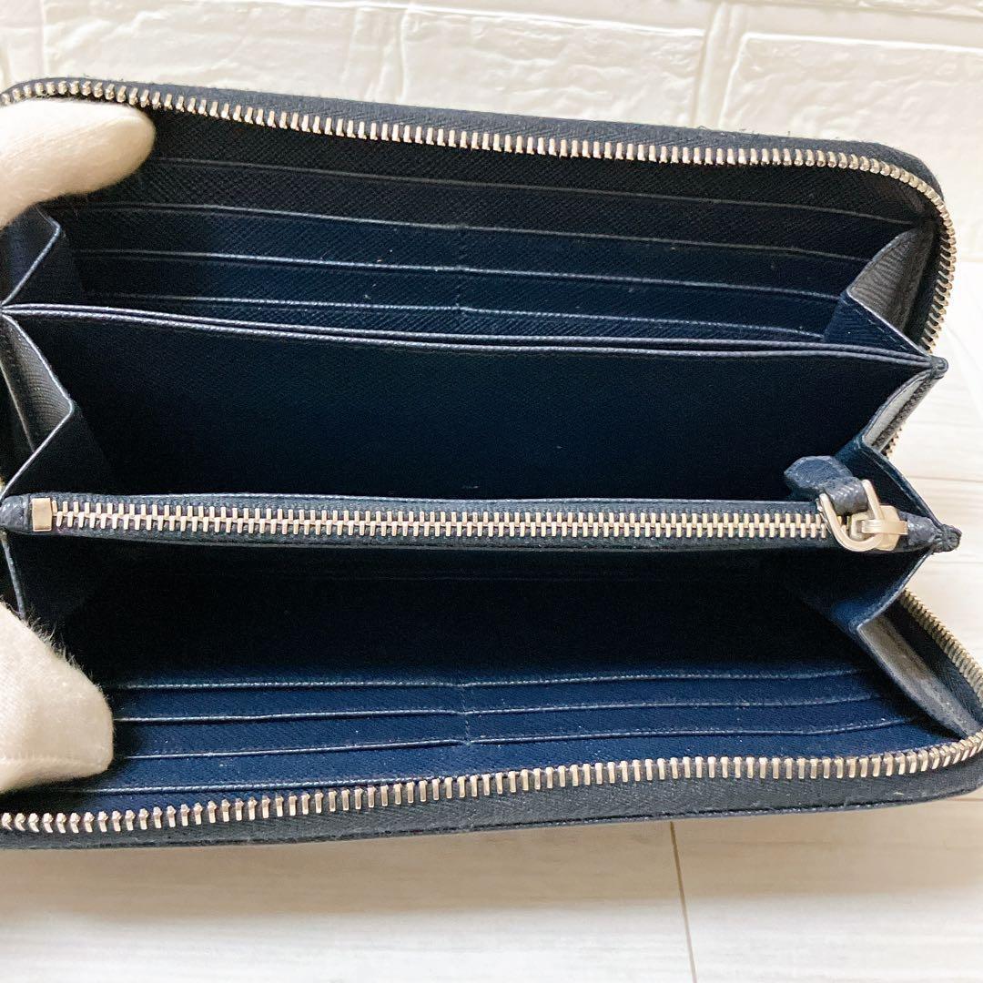 プラダ PRADA サフィアーノ 三角プレート 長財布 レザー ER58